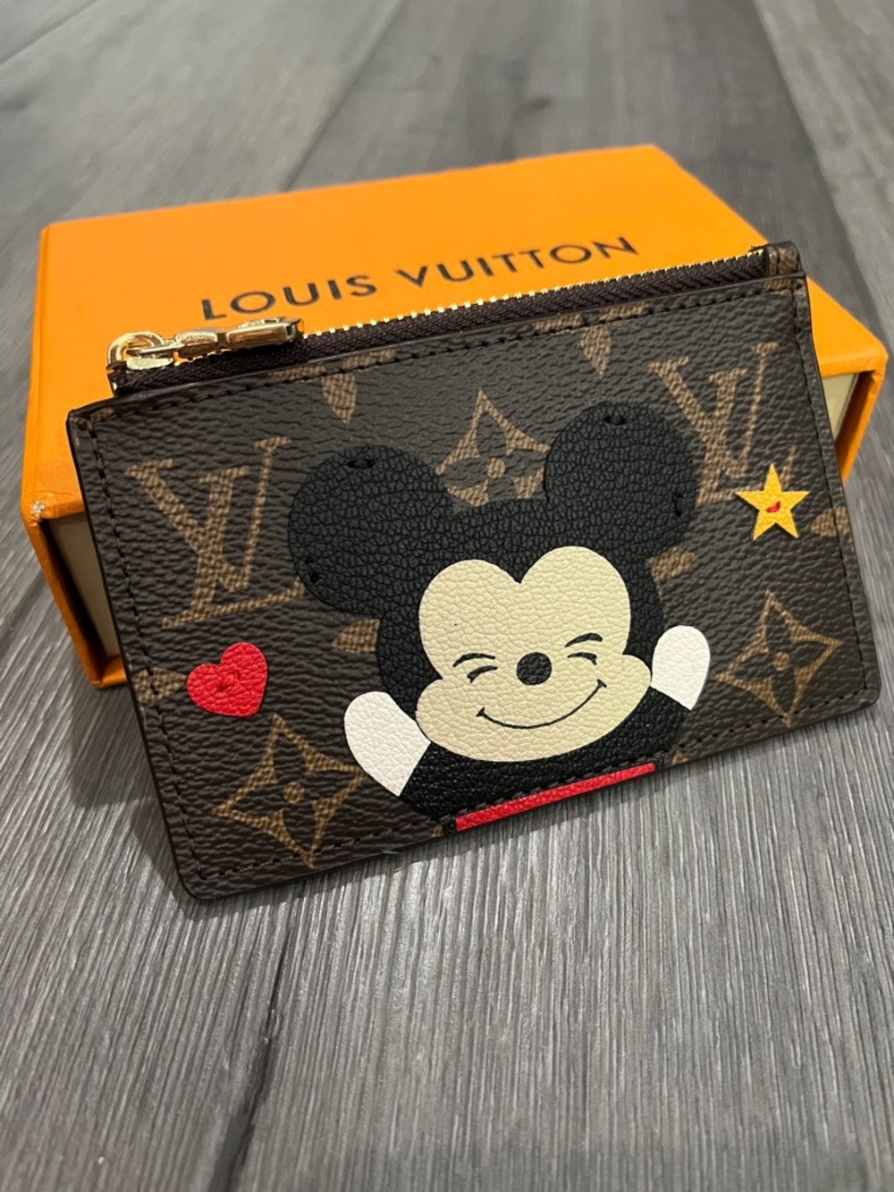 Louis Vuitton Brown Monogram Mickey Coin / Card Holder